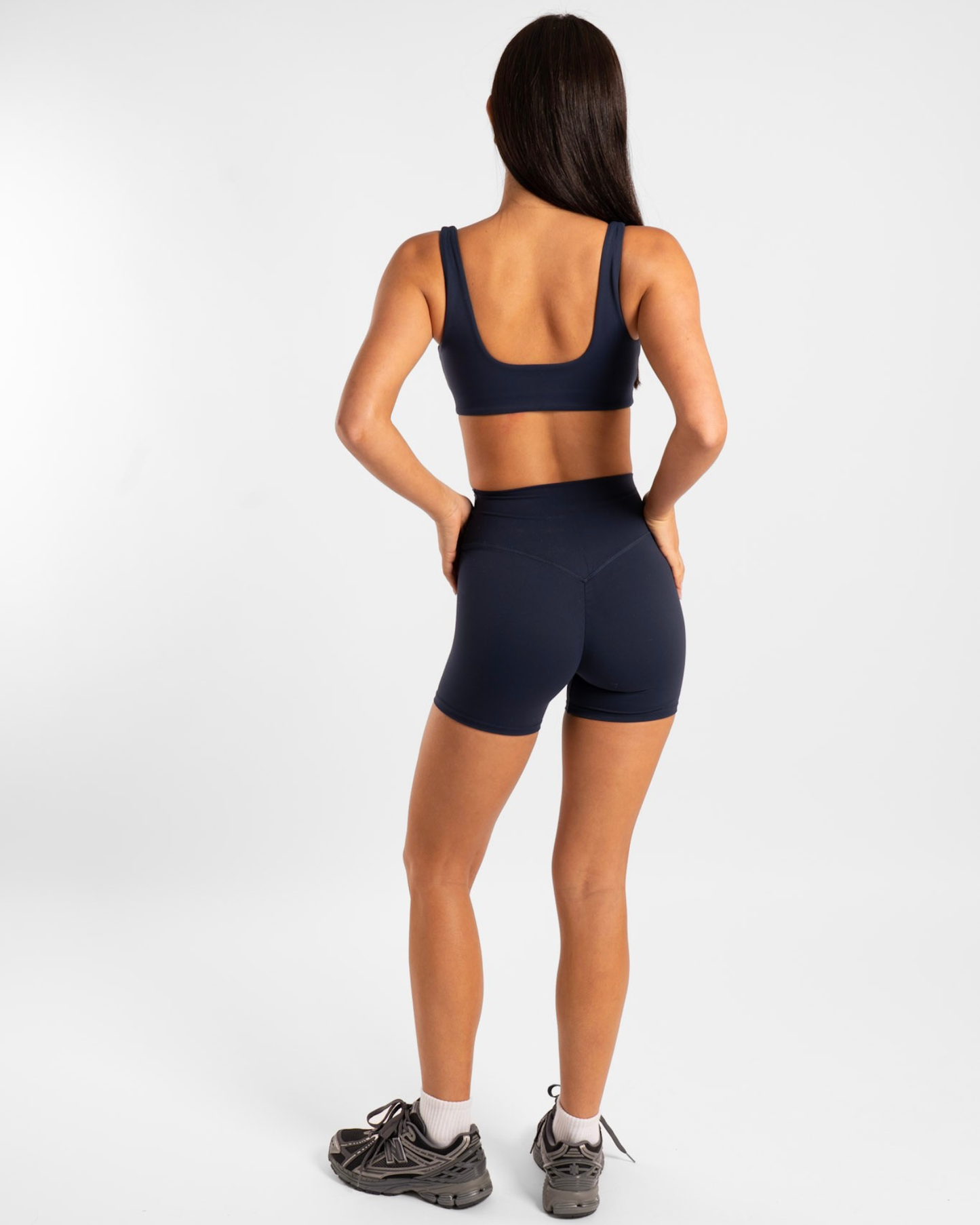 Square Neck Crop - Navy