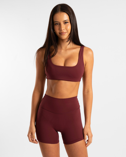 Square Neck Crop - Bordeaux