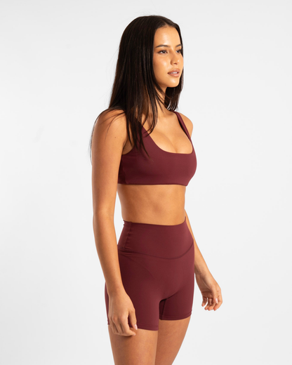 Square Neck Crop - Bordeaux