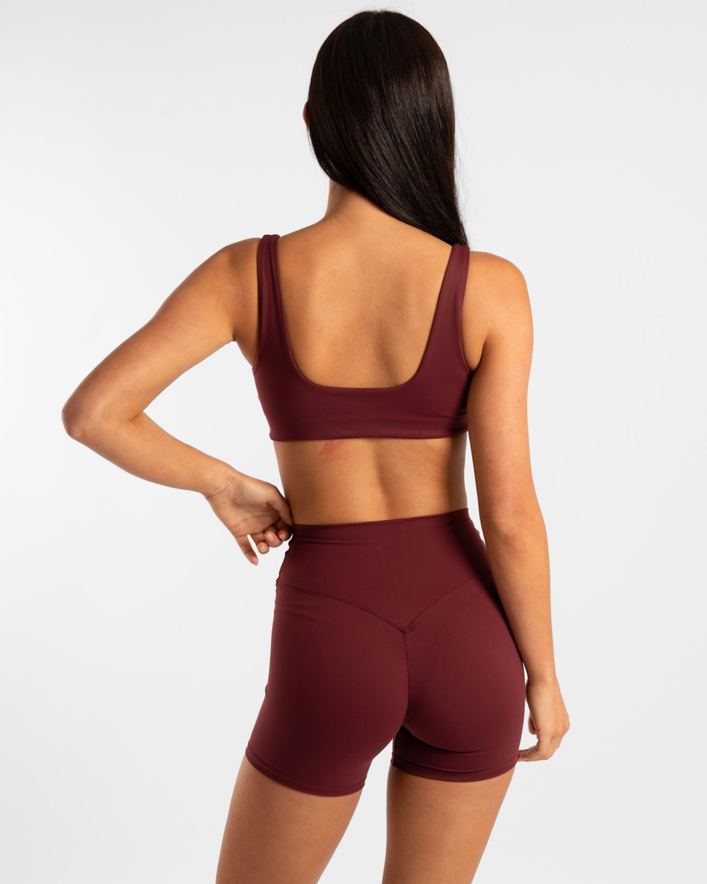 Square Neck Crop - Bordeaux
