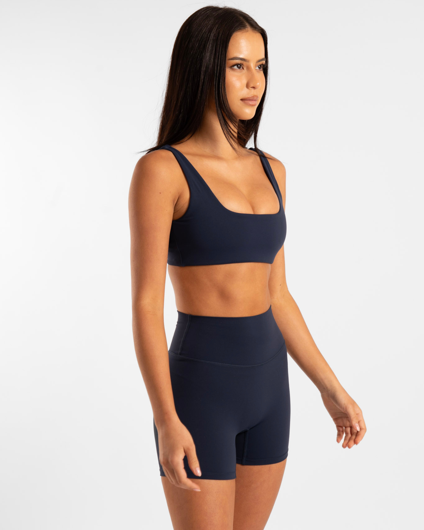 Square Neck Crop - Navy