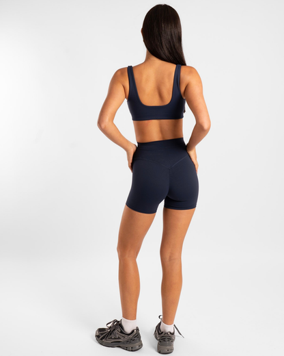 Square Neck Crop - Navy