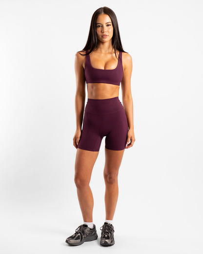 Square Neck Crop - Plum