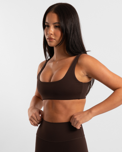 Square Neck Crop - Chocolate