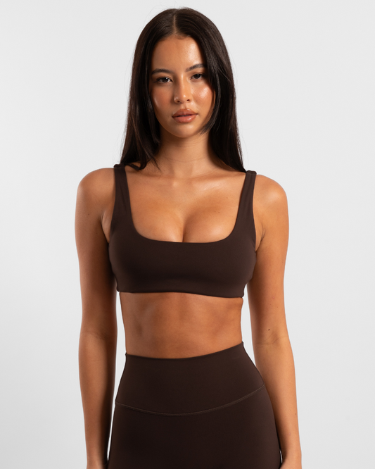 Square Neck Crop - Chocolate