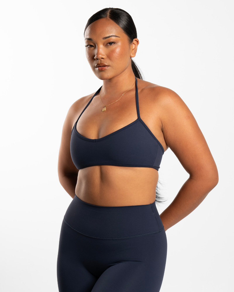 Halter Crop - Navy