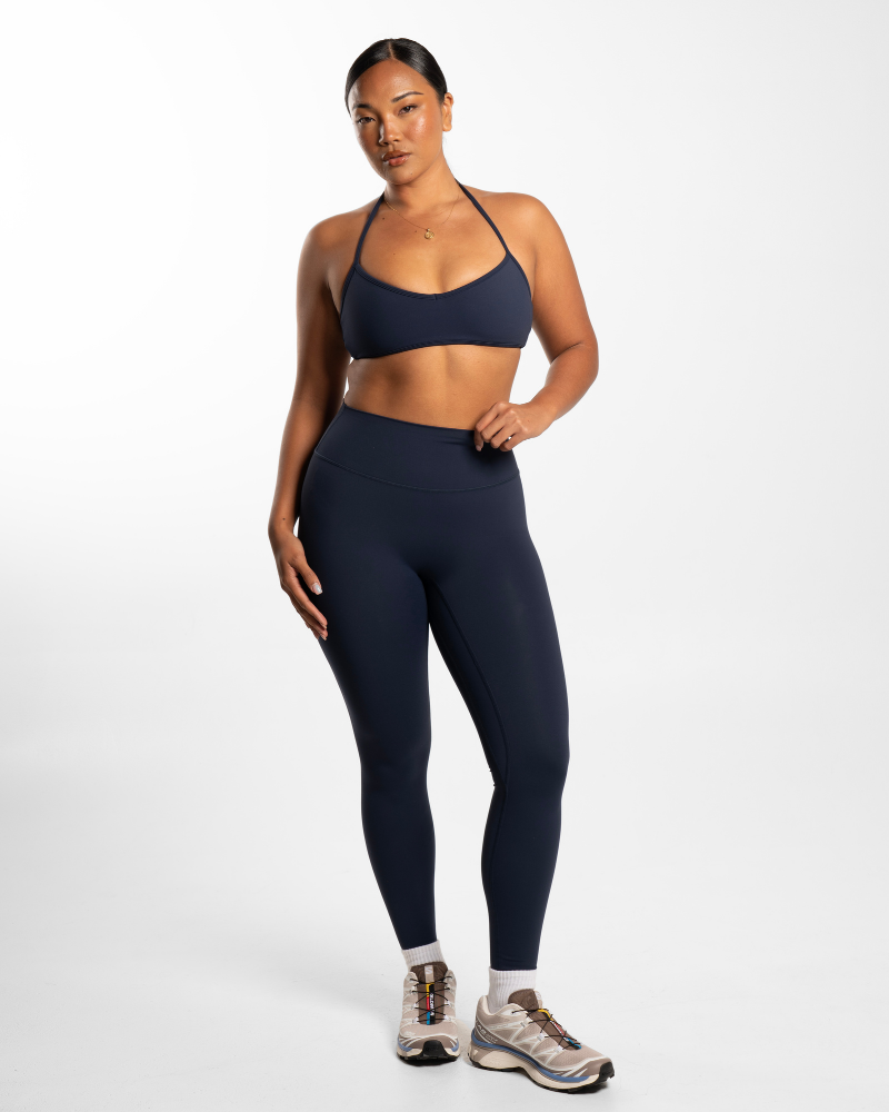 Halter Crop - Navy
