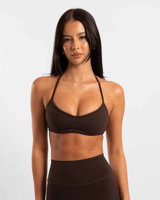 Halter Crop - Chocolate