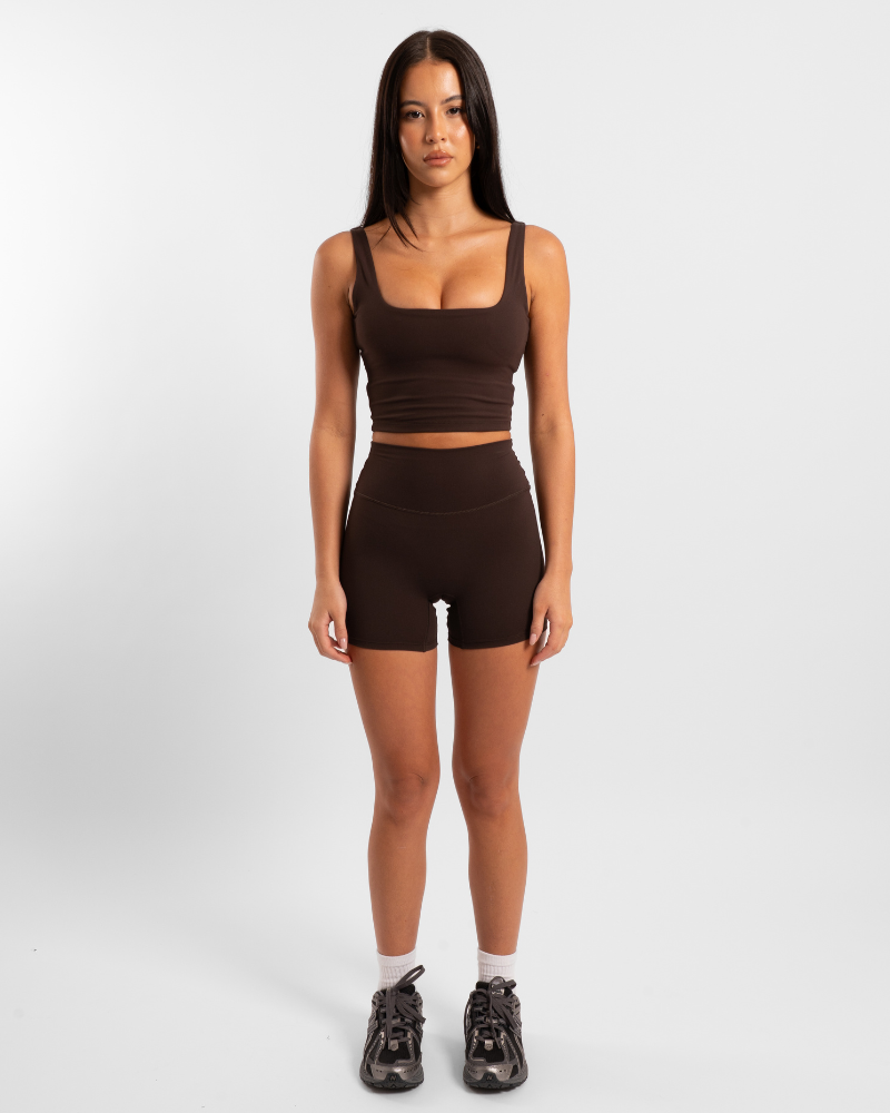 Square Neck Tank - Chocolate