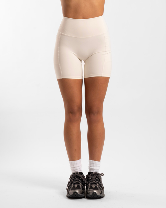 Not Your Basic Pocket Short - Off-White (Invisible Scrunch)