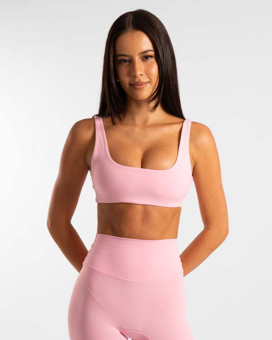 Square Neck Crop - Baby Pink