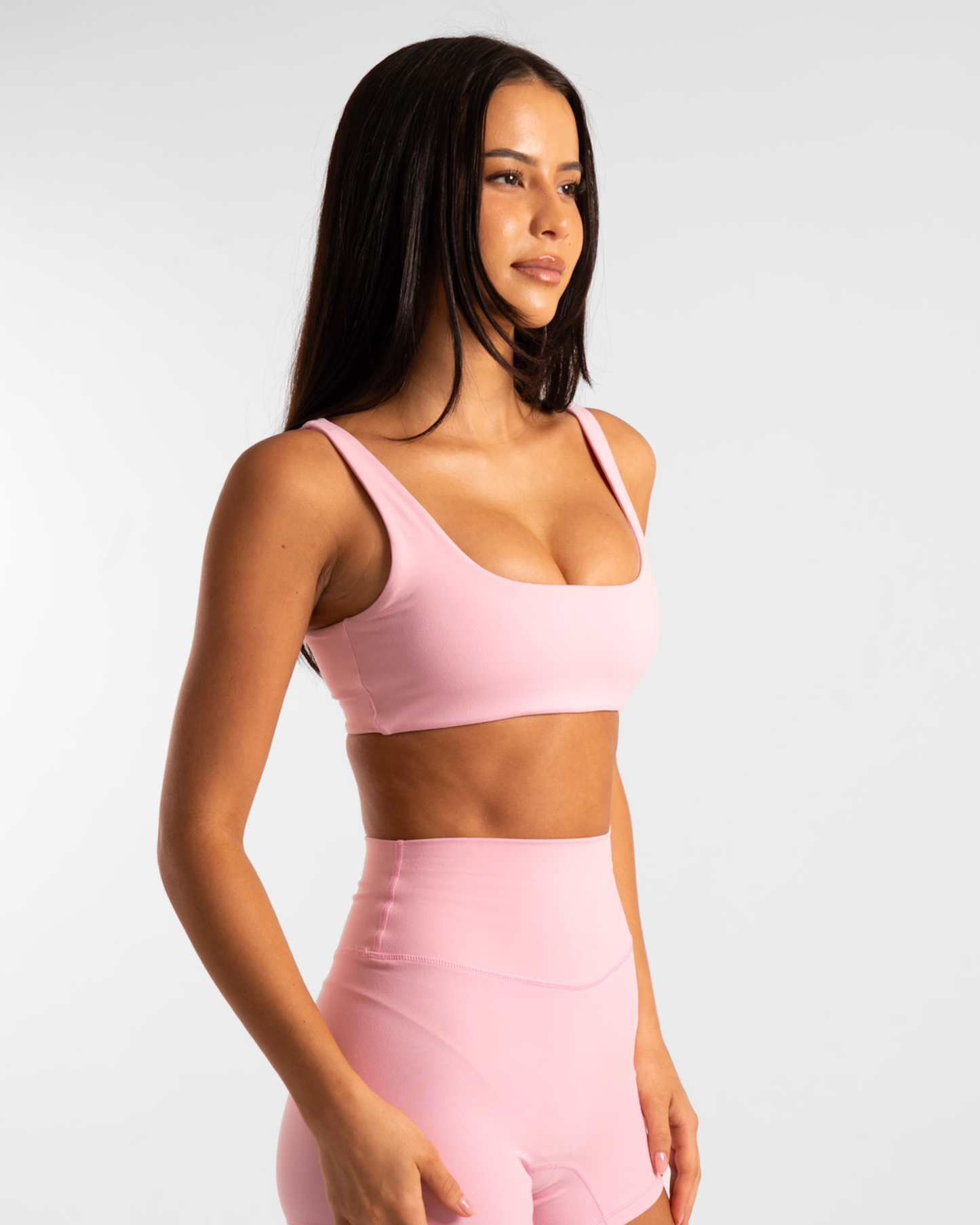 Square Neck Crop - Baby Pink