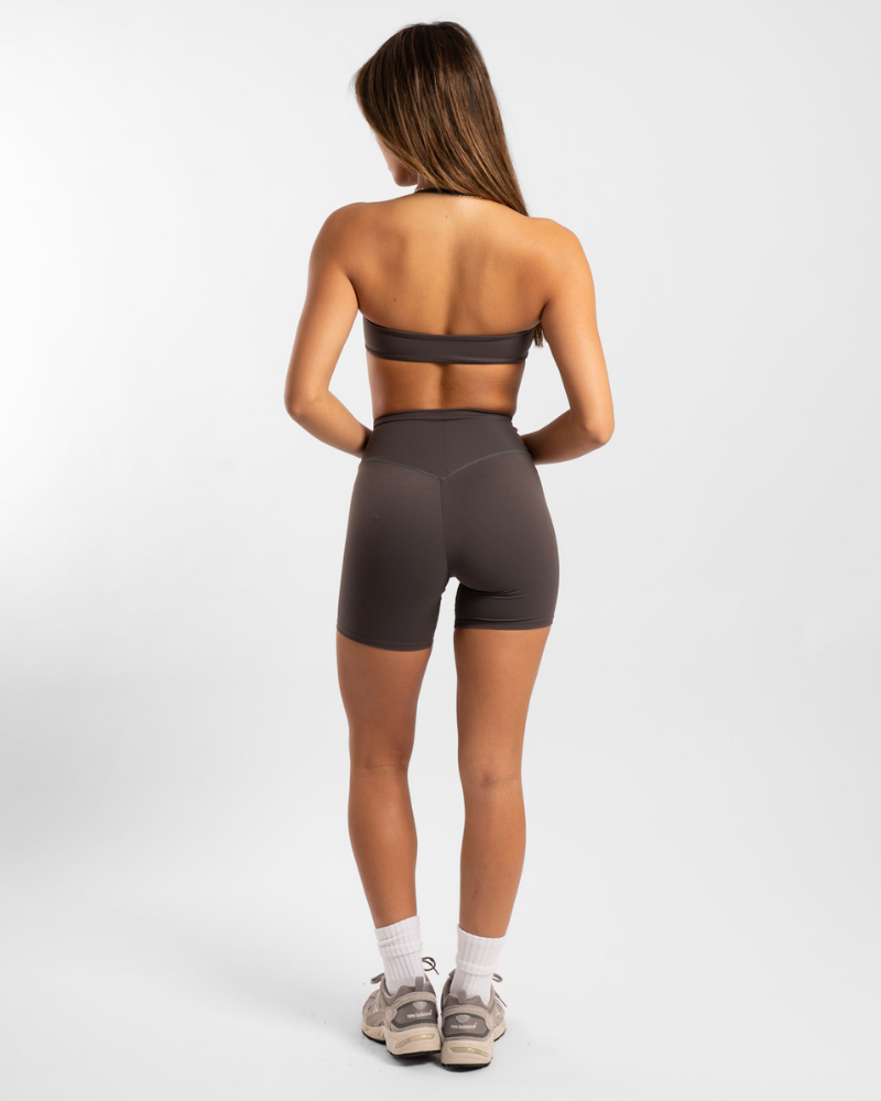 Halter Crop - Charcoal