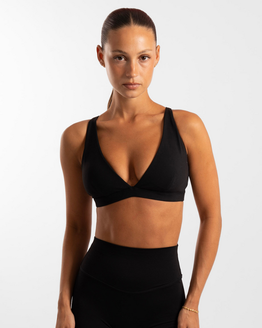 V-Neck Crop - Onyx